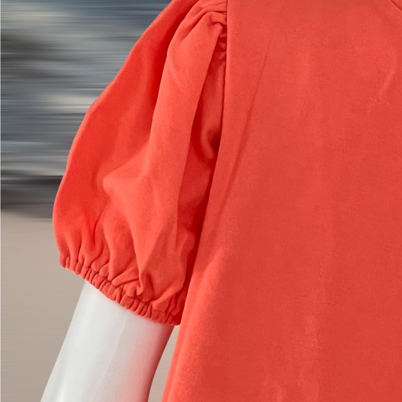 PEACH LOVE CALIFORNIA puff sleeve sequin bunny ruffle bottom hem dress S M L - Picture 8 of 8